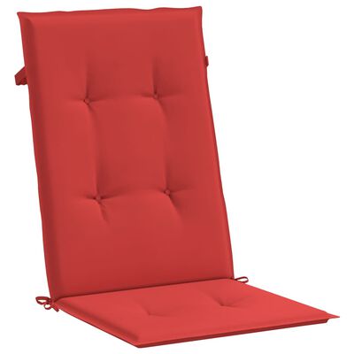 vidaXL Garden Highback Chair Cushions 4 pcs Red 47.2"x19.7"x1.2" Fabric