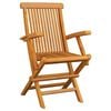 vidaXL Garden Chair Set of 3 Teak Solid teak wood Medium Foldable