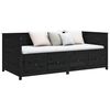 vidaXL Day Bed Black Solid Pine Wood