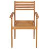 vidaXL Garden Dining Set Warm brown Solid Teak Wood Large Stackable