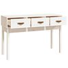 vidaXL Console Table White Solid Pine Wood Medium Console Table