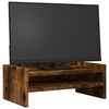 vidaXL Monitor Stand Smoked Oak 16.5x9.4x6.3" Engineered Wood