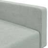 vidaXL Sofa Bed Light Grey Velvet (100% polyester), wood, plastic