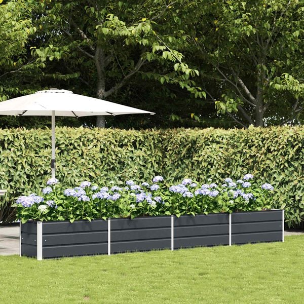 vidaXL Planter Anthracite 480 x 50 x 45 cm Galvanised Steel