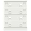 vidaXL Sideboard White Cold-rolled steel Medium Sideboard Rectangular