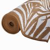 vidaXL Outdoor Rug Brown and white Polypropylene 31.5 x 98.4 in