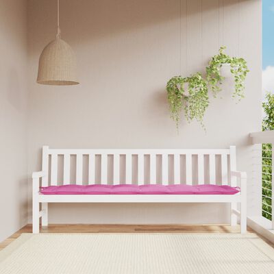 vidaXL Garden Bench Cushion Pink 78.7"x19.7"x2.8" Fabric