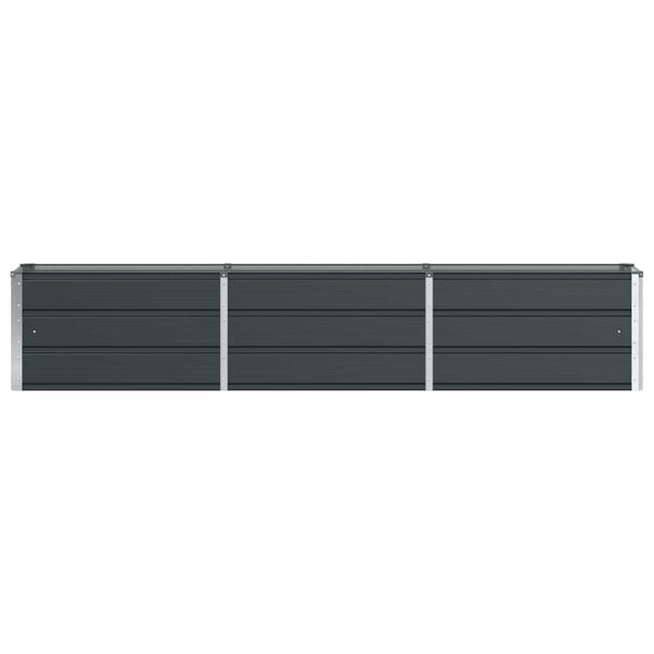 vidaXL Planter Anthracite 94.49 x 15.75 x 17.72 in Steel