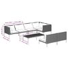vidaXL Garden Lounge Set Dark grey Powder-coated steel Large
