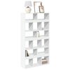 vidaXL Bookcase White Engineered Wood Large Bookcase Rectangular