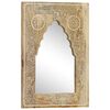 vidaXL Mirror Dark Wood Solid Mango Wood Medium Decorative Inlays