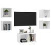 vidaXL TV Cabinet Set White Engineered Wood Medium TV Cabinet Set