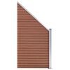 vidaXL WPC Fence Set 7 Square + 1 Slanted 516.1"x73.2" Brown