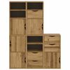 vidaXL Side Cabinet Honey Solid pine wood with engineered wood Medium