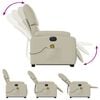 vidaXL Electric Stand Up Massage Recliner Chair Cream