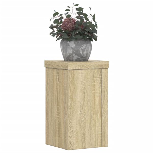 vidaXL Plant Stand Set of 2 Sonoma oak Engineered wood Small
