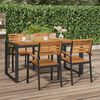 vidaXL Garden Table Brown Solid acacia wood Medium Durable