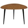 vidaXL Coffee Table Set of 3 Brown and Black Solid Acacia Wood and Steel