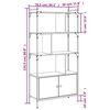 vidaXL Bookcase Black Engineered wood Medium Bookcase Rectangular