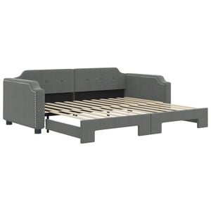 vidaXL Daybed With Trundle Dark gray
