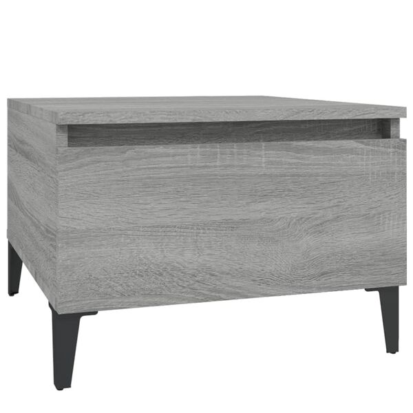 vidaXL Side Table Gray Sonoma Engineered wood, metal 19.7 x 18.1 x 13.8 in