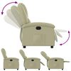 vidaXL Recliner Chair Cream Genuine leather, metal, plywood Standard