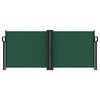 vidaXL Retractable Side Awning Dark Green Polyester with PU coating, Steel