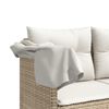 vidaXL Garden Sofa Set Beige PE rattan Large Removable Covers