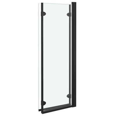 vidaXL Folding Shower Enclosure 3 Panels ESG 51.2"x54.3" Black