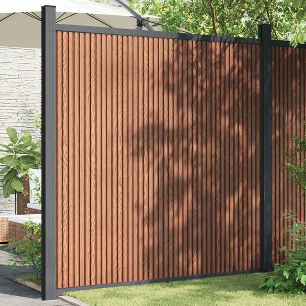 vidaXL Fence Panel WPC Brown 68.1x73.2"