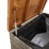 vidaXL Garden Storage Box Grey and brown PE rattan 31.5x15.7x18.9 in