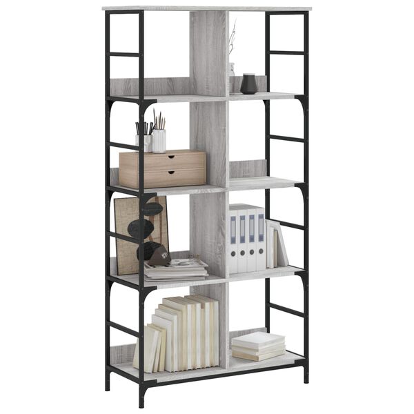 vidaXL Bookshelf Grey Sonoma Engineered Wood Large Bookshelf