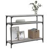 vidaXL Console Table Gray Sonoma Engineered wood, metal Narrow