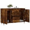 vidaXL Sideboard Smoked Oak Engineered wood, Iron Medium Sideboard