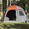 vidaXL Family Tent Igloo 6-Person Grey and Orange Waterproof