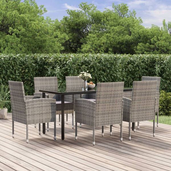 vidaXL Garden Dining Set Anthracite, Dark Grey