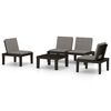 vidaXL Garden Lounge Set Grey Plastic Medium Modular Garden Lounge Set