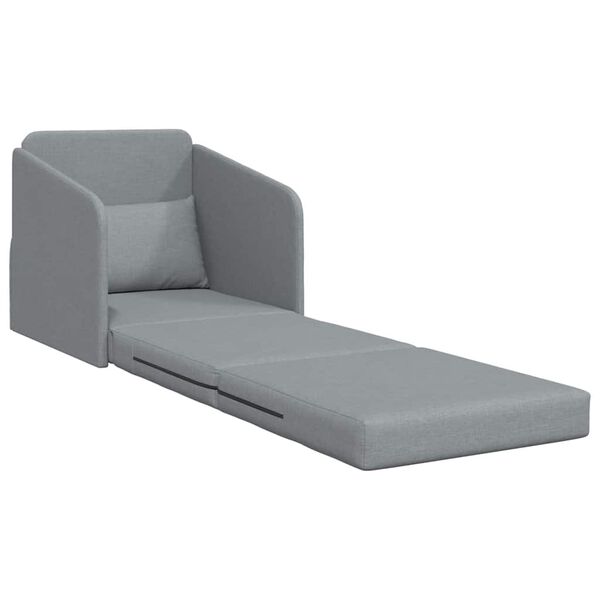 vidaXL Sofa Bed Light Grey 25.59 x 31.50 x 32.68 in Fabric