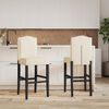 vidaXL Bar Chair Cream and black Solid rubber wood, fabric (100% polyester)