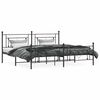 vidaXL Bed Frame Black Powder-Coated Steel Full Stylish and Durable