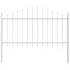 vidaXL Garden Fence 2 pcs White 170 x 140 cm Powder-Coated Steel