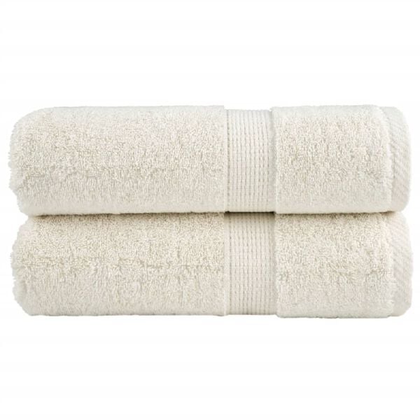 vidaXL Soap Towel Set of 2 Cream 100% Cotton 11.8 x 11.8 in Soap Towel