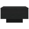 vidaXL Coffee Table Black Oak 21.65 x 21.65 x 12.20 in Engineered Wood