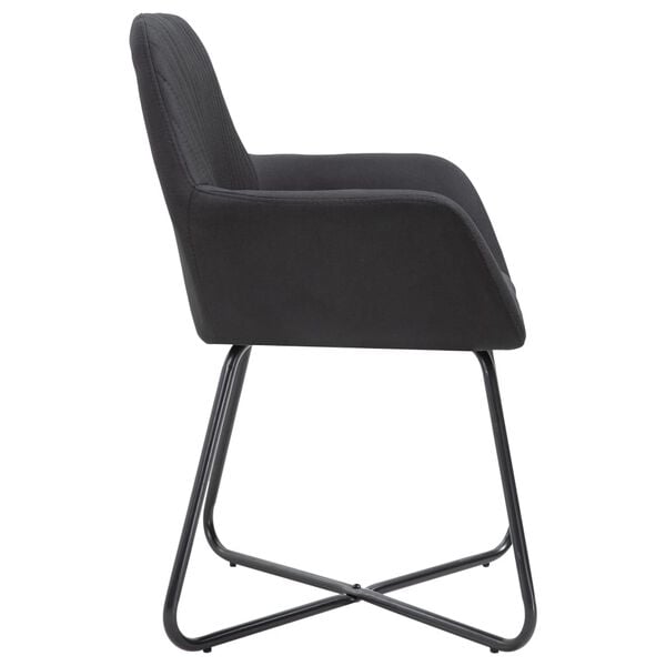 vidaXL Dining Chair Set of 4 Black