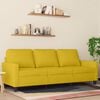 vidaXL 3-seater Sofa Yellow Velvet, metal, textilene 3-seater