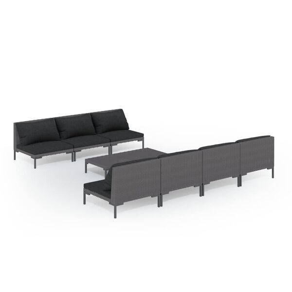 vidaXL Garden Lounge Set Dark grey