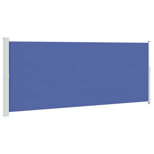 vidaXL Side Awning Blue and Grey