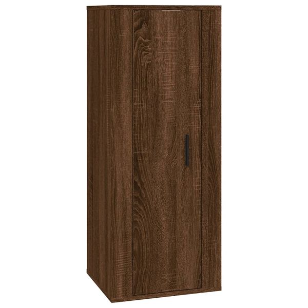 vidaXL Wall Mounted TV Cabinet Brown Oak Engineered Wood 15.7x13.6x39.4 in