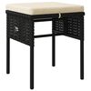 vidaXL Garden Lounge Set Black, Cream White