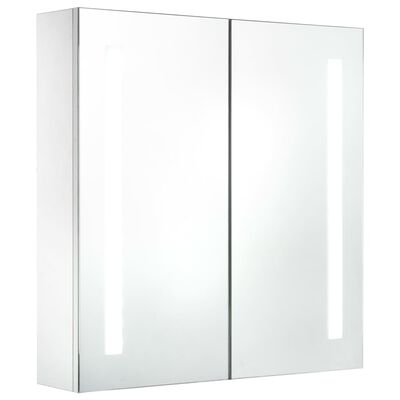vidaXL LED Bathroom Mirror Cabinet 23.6"x5.5"x24.4"